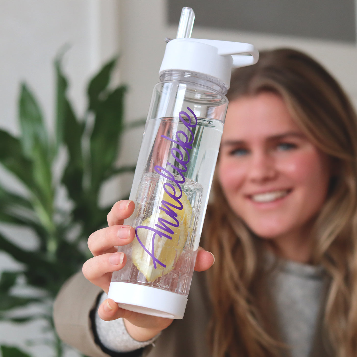 Personalised Water Bottle - White