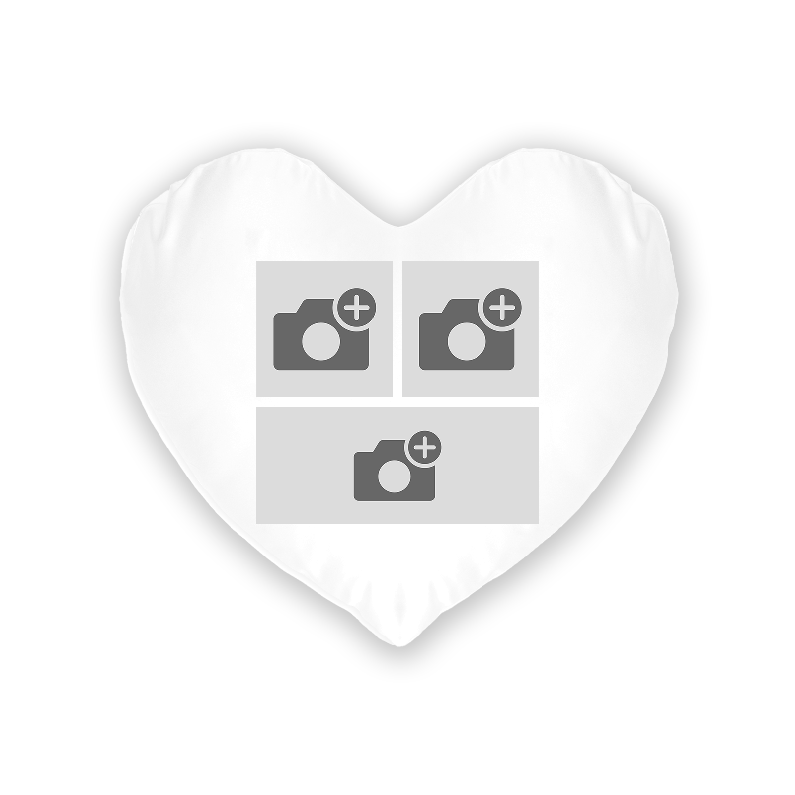 Hartvormige kussen met foto